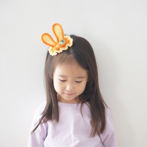 [Preorder] Girl Hair Clip Bunny Stand Crochet (GHP9452)